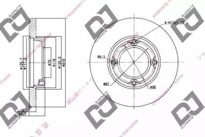 Тормозной диск DJ PARTS BD1557